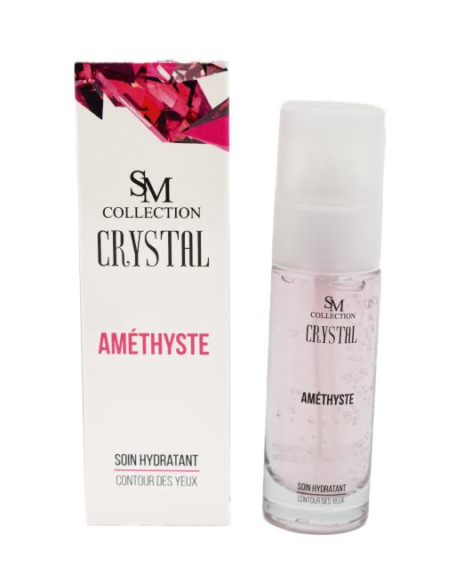 Crème pour le contour des yeux à la poudre d'améthyste 30ml 100% naturelle