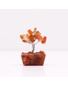 Mini Arbres de Gemmes sur Base d'Orgonite - Cornaline (15 pierres)