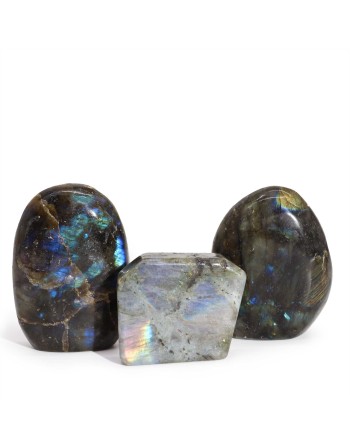 Pierres tombales en labradorite de Madagascar (environ 80-168 g, 40-60 mm)