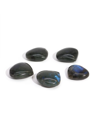 Pierres de cœur de labradorite de Madagascar (environ 17-31g 30-40 mm)