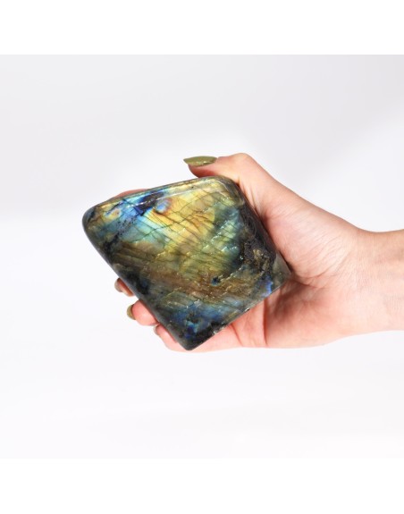 Grandes pierres de labradorite de Madagascar (environ 635-750 g, 80-110 mm)