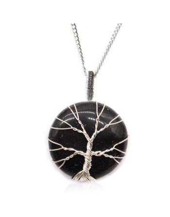 Collier Arbre de Vie - Onyx Noir