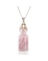 Collier de pierres précieuses embouteillées - Quartz rose