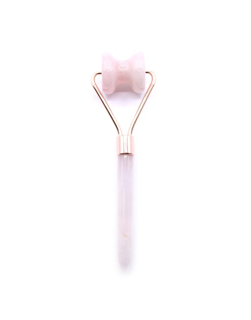 Rouleau facial en pierres précieuses - Quartz rose