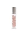 Bouteille Roll-On d'Huile Essentielle avec Gemme - Quartz Rose - Bouchon Argenté