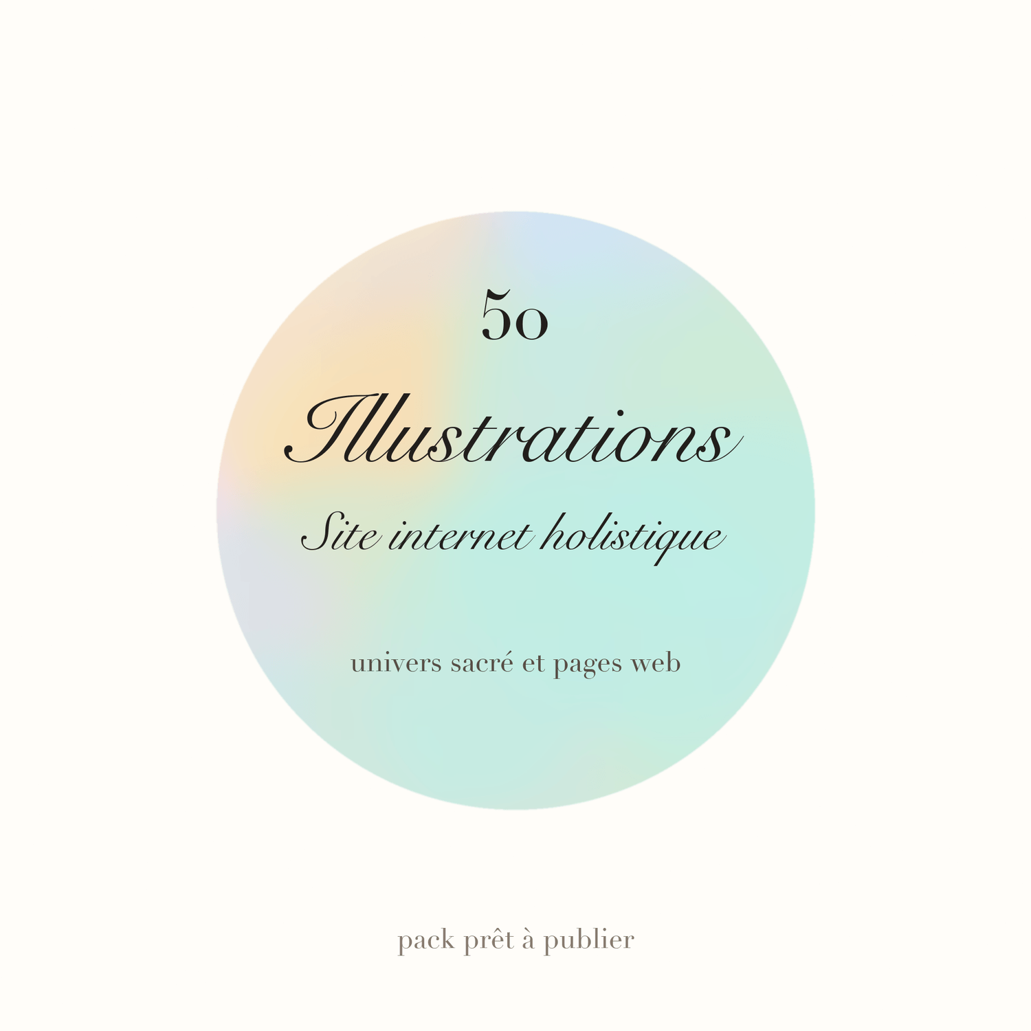 50 Illustrations Site internet holistique
