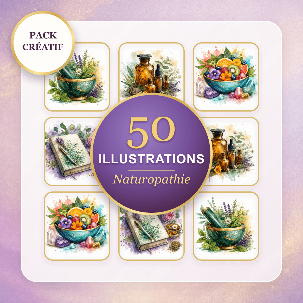 Aperçu de 50 Illustrations Naturopathie