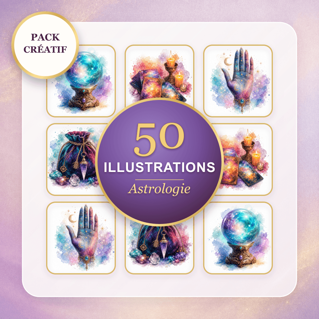 Aperçu de 50 Illustrations Astrologie