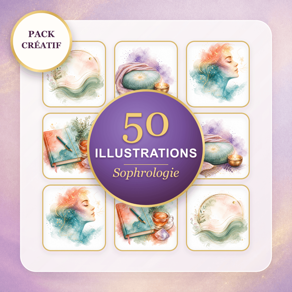 Aperçu de 50 Illustrations Sophrologie