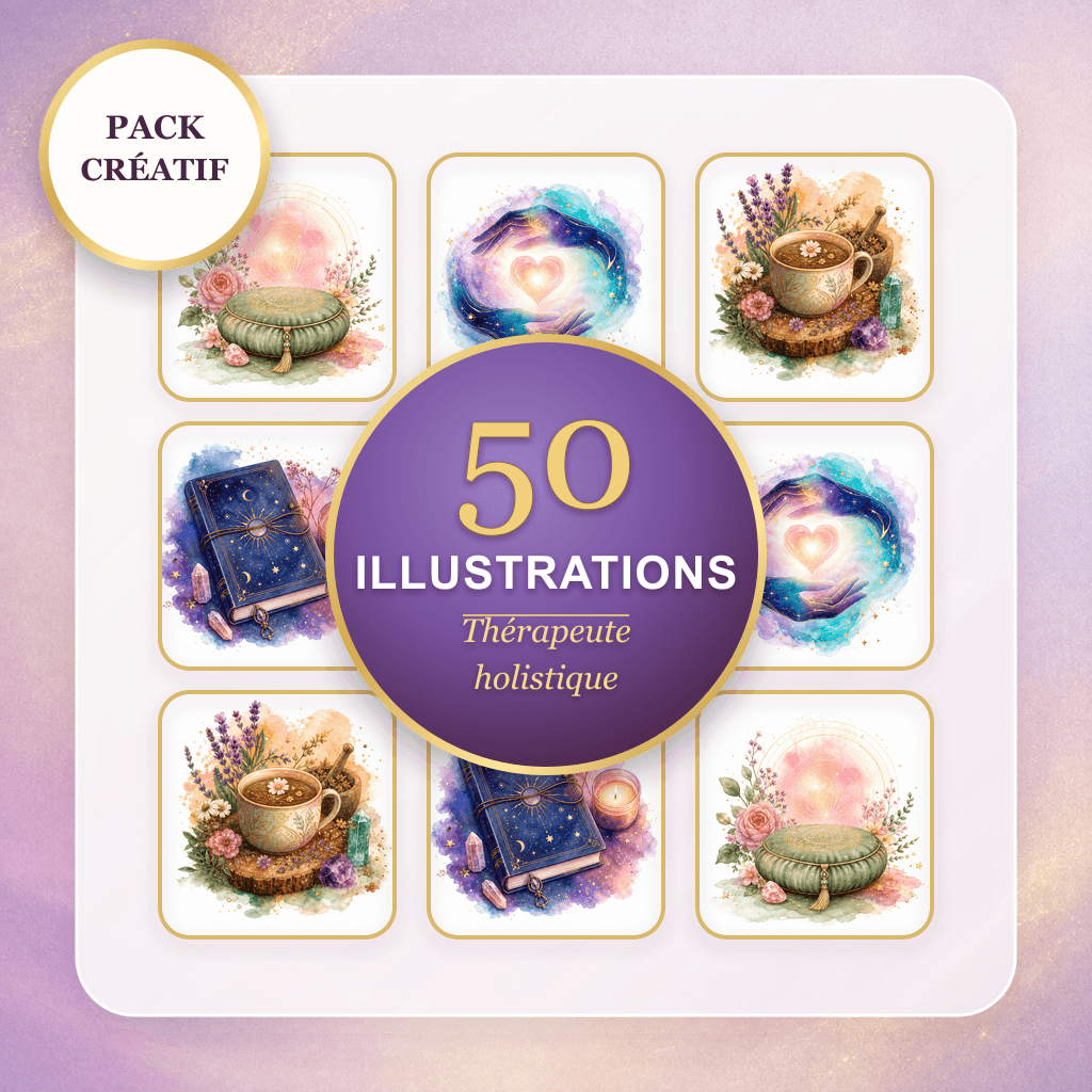 Aperçu de 50 Illustrations Thérapeute holistique