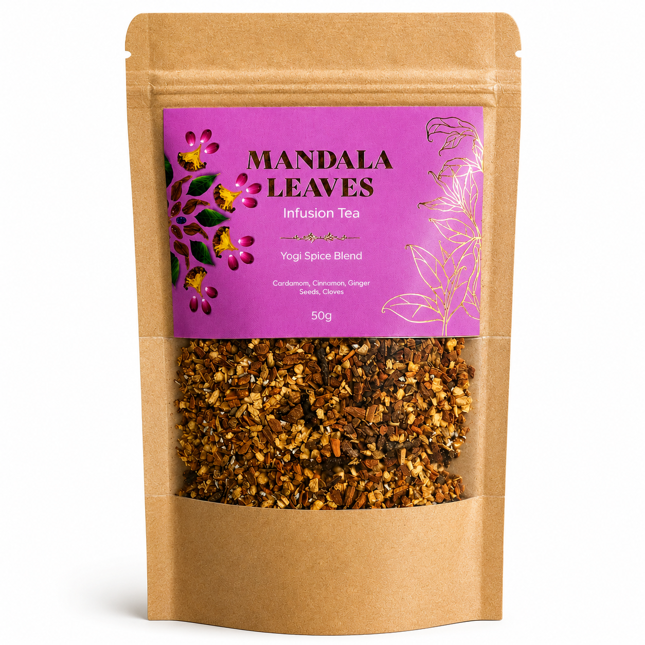 Précommande – Thé Mandala Leaves – Mélange Épices du Yogi – 50 g
