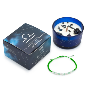 Précommande – Bougie du Zodiaque avec Bracelet en Gemmes - Balance